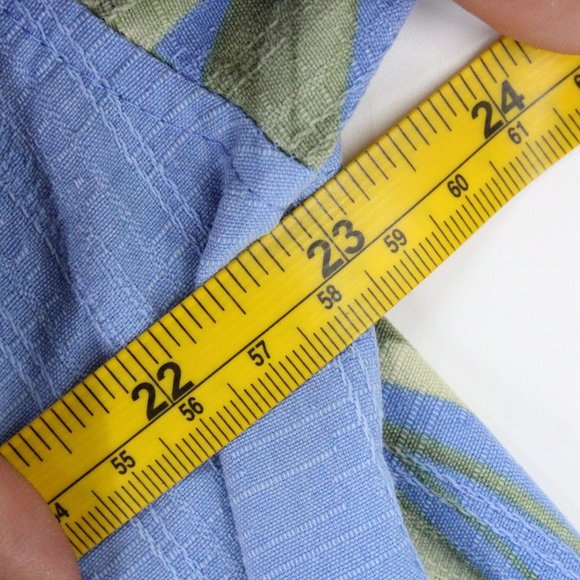 Jamaica Jaxx Hawaiian Silk Shirt Mens Blue Floral Button Down Collared Medium M - Picture 9 of 10